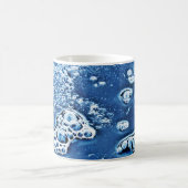Blue Bubbles Ice and Water Abstract Mug (Center)