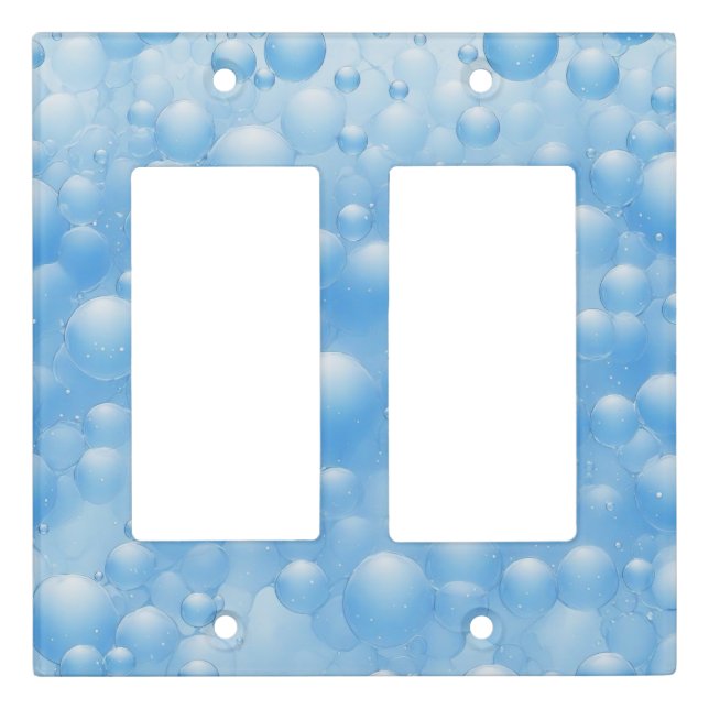 Blue Bubbles Light Switch Cover (Front)