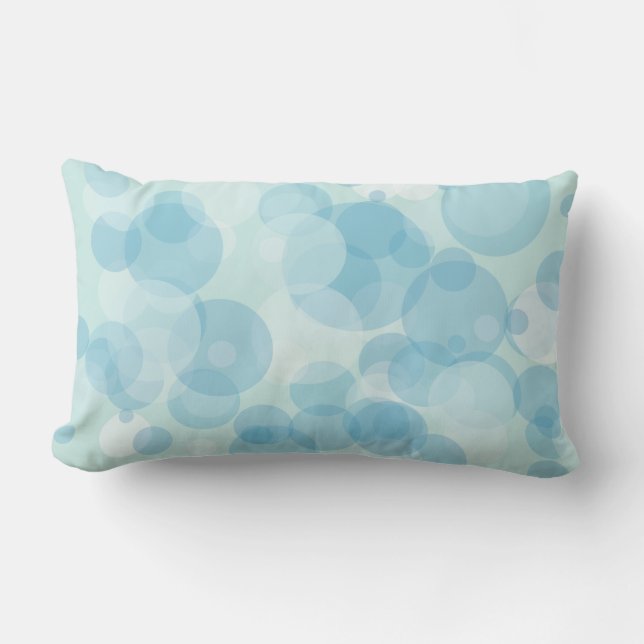 Blue Bubbles Lumbar Pillow (Front)