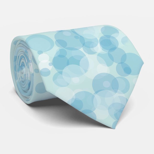 Blue Bubbles Neck Tie (Rolled)
