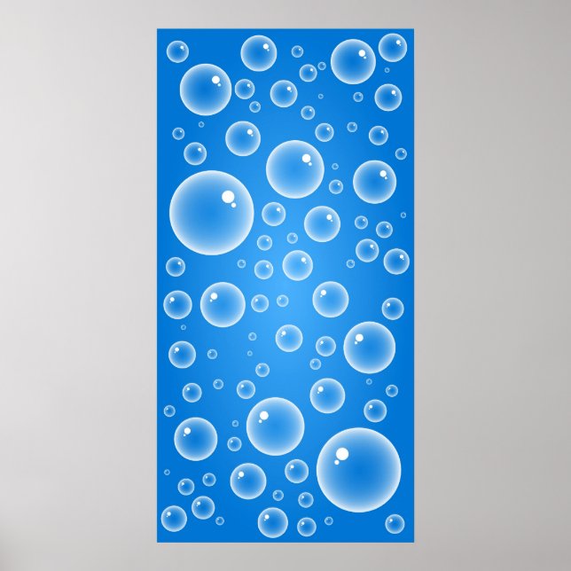 Blue Bubbles Poster (Front)