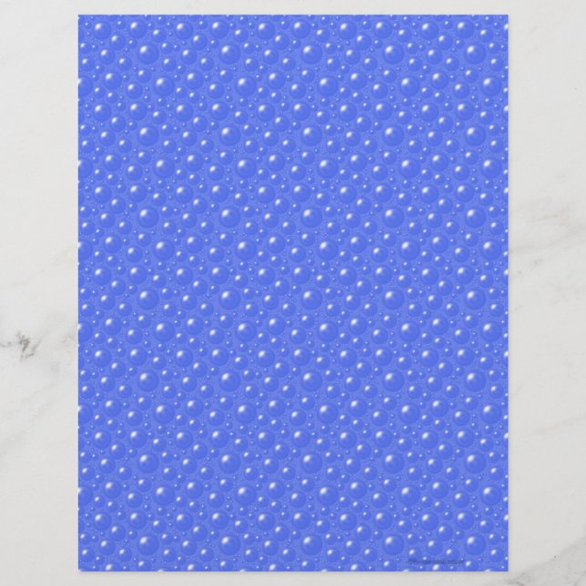 Blue Bubbles Scrapbook Paper (Front)