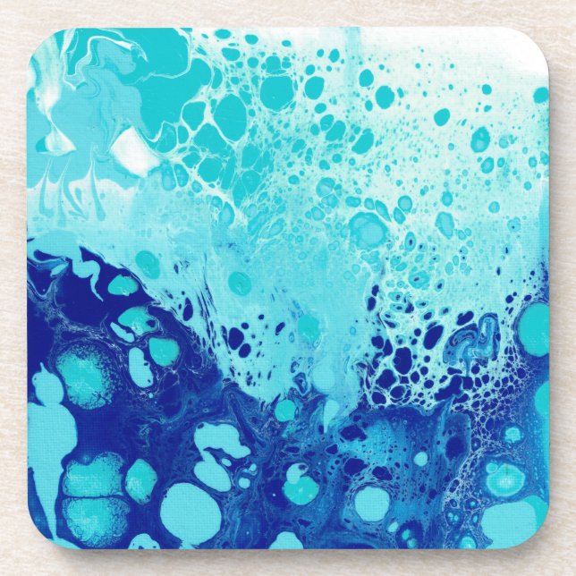 Blue Bubbles Set of Six Coasters (Front)