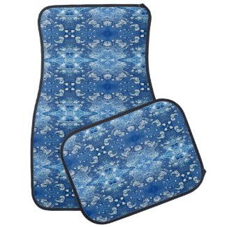 Blue Bubbles Water Abstract Pattern Car Mats