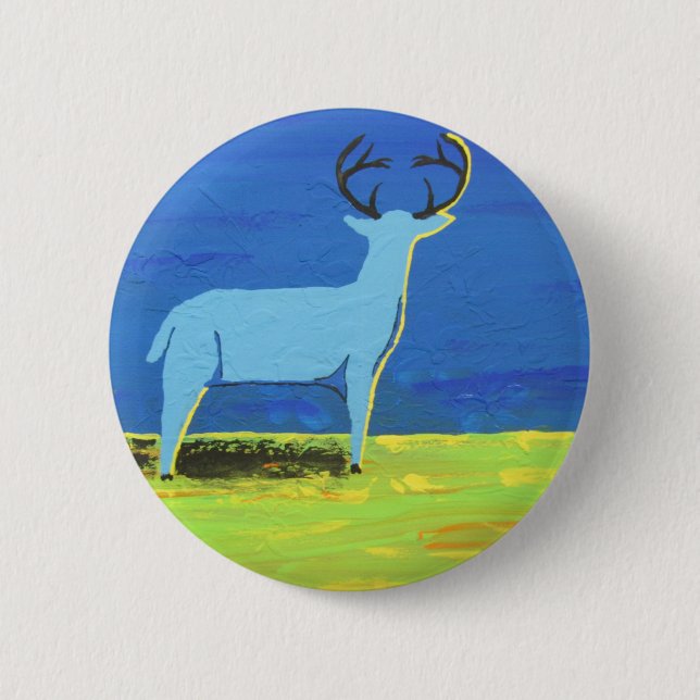 Blue Buck Button (Front)