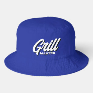 Blue bucket hat for BBQ chef aka grill master