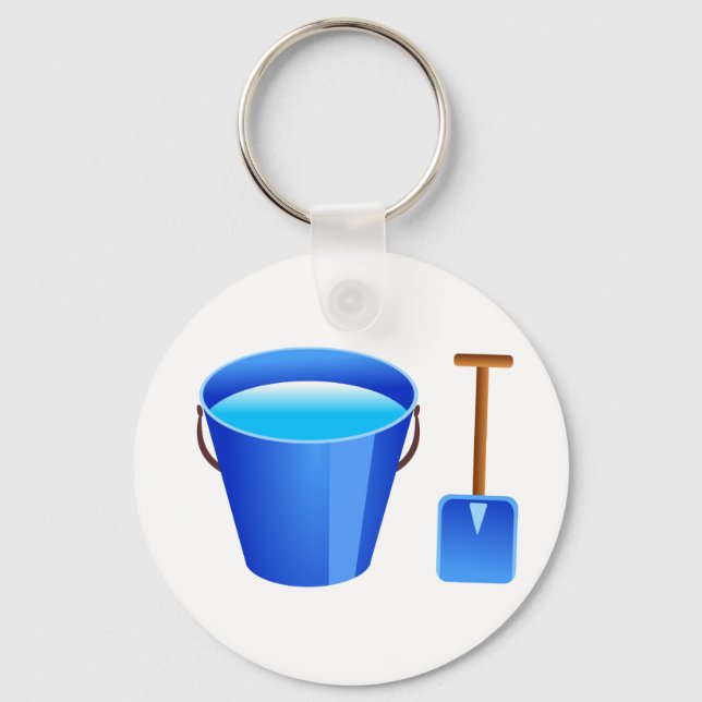 Blue Bucket & Spade Keychain (Front)