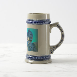 blue buddha beer stein