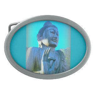 blue buddha belt buckle