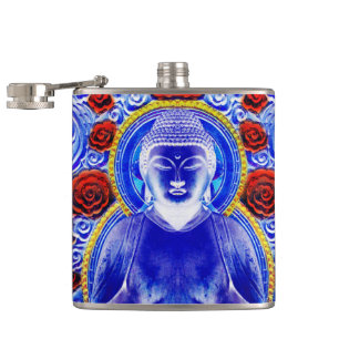Blue Buddha  Flask