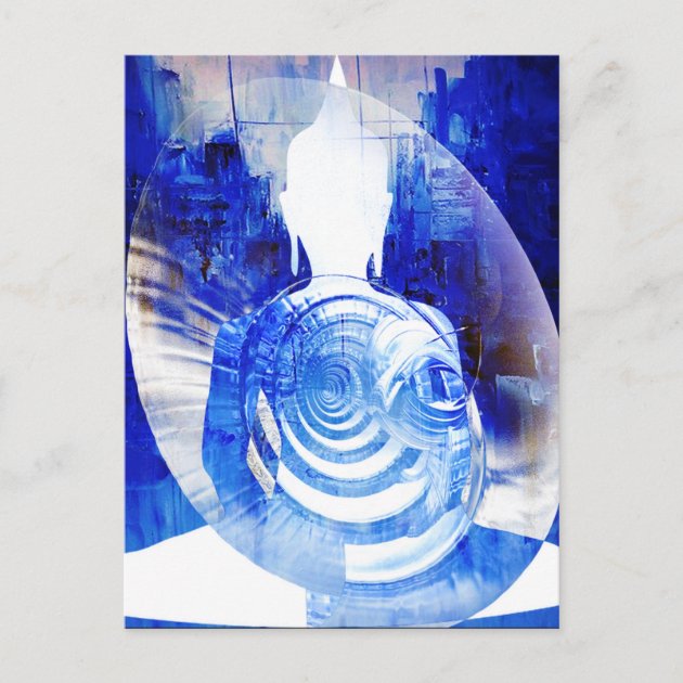 Blue Buddha Modern Buddhist Art Postcard Zazzle   Blue Buddha Modern Buddhist Art Postcard R5f7f4ce227c3449d80a06c56598afdf1 Ucbjp 630 