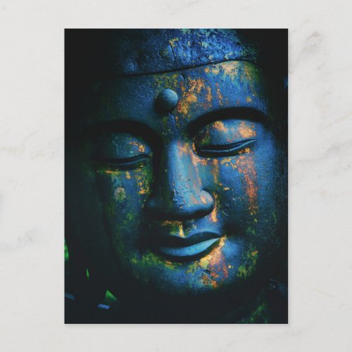 Blue Buddha Om Peace Postcard