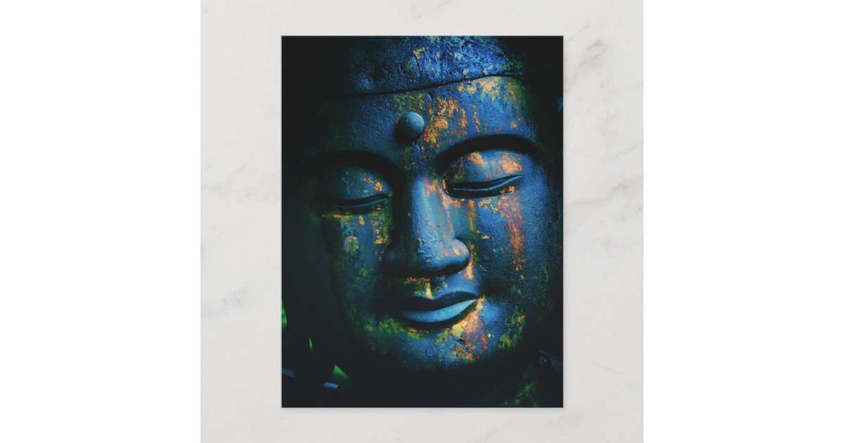 Blue Buddha Om Peace Postcard | Zazzle