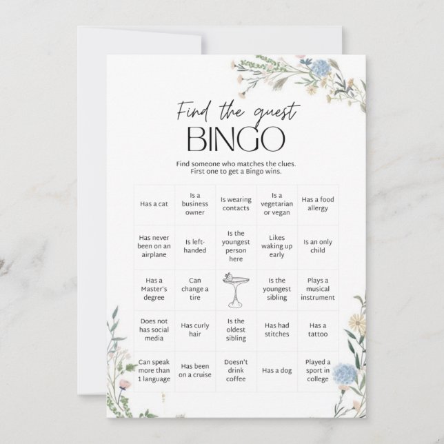 blue budget Bridgerton Bridal Shower Game Invitation (Front)