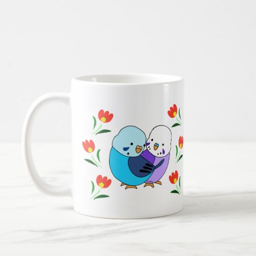 Blue Budgie Parakeet Cute pet birds lover gift  Coffee Mug