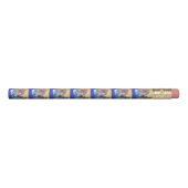 Blue Budgie & Roses Budgies Bird Yellow Pencil (Front)