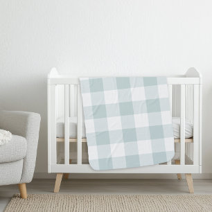 Blue Buffalo Check Modern Farmhouse Baby Blanket
