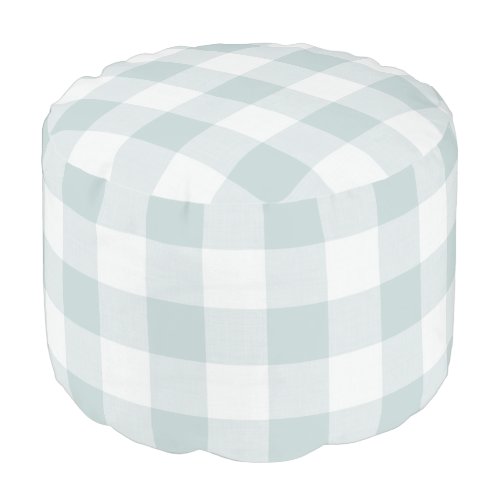 Blue Buffalo Check  Modern Farmhouse Decor Pouf