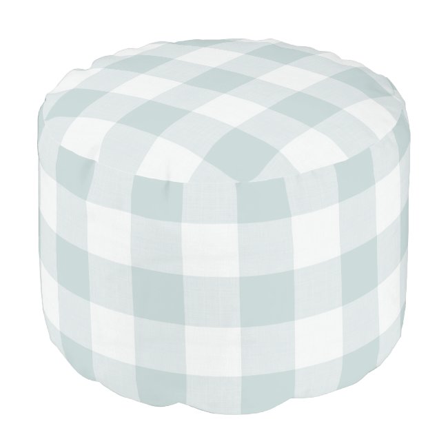 Blue Buffalo Check | Modern Farmhouse Decor Pouf