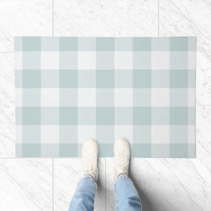 Blue Buffalo Check   Modern Farmhouse Doormat