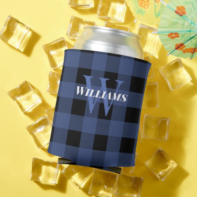 Blue Buffalo Check Name & Initial Can Cooler (In Situ Summer)
