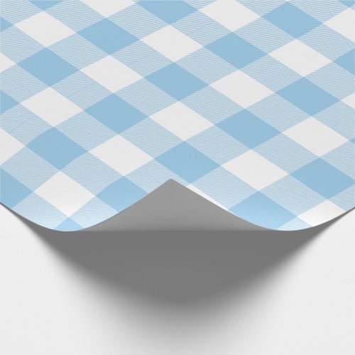 Blue Buffalo Check Pattern Wrapping Paper