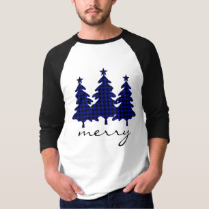 Blue Buffalo Check Pine Trees T-Shirt