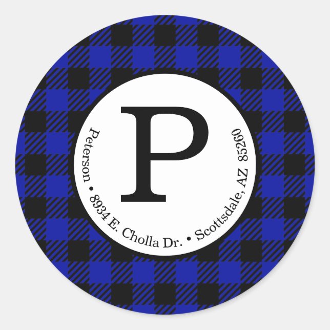 Blue Buffalo Check Return Address Label (Front)