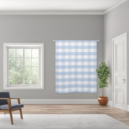 Blue BuffaloGingham CheckPlaid Farmhouse Blackout Curtains