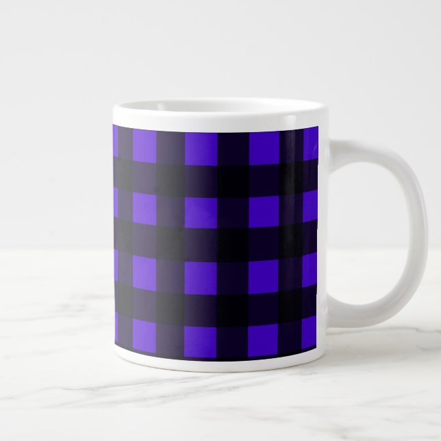 Blue Buffalo Large Plaid Giant Coffee Mug (Right)