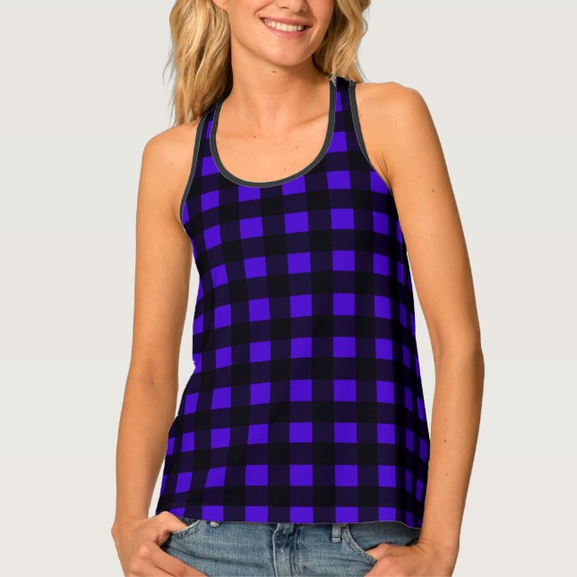 Blue Buffalo Large Plaid Tank Top (Front)