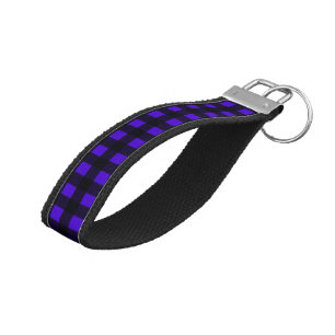 Blue Buffalo Large Plaid Wrist Keychain