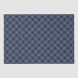 Blue Buffalo Plaid Checkered Tissue Paper