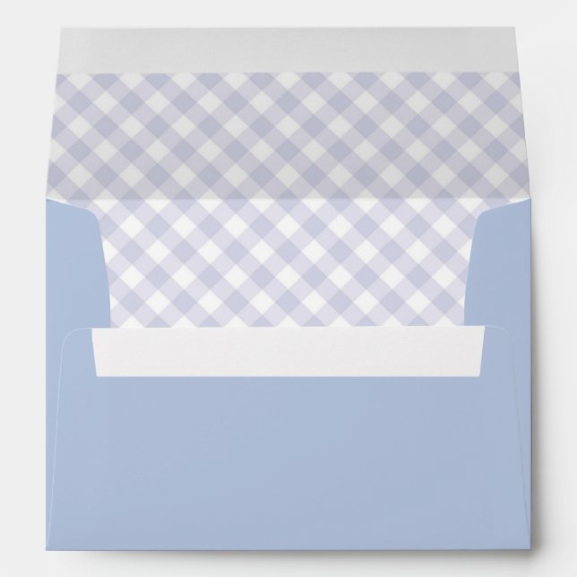 Blue Buffalo Plaid Lined Envelope (Back (Bottom))