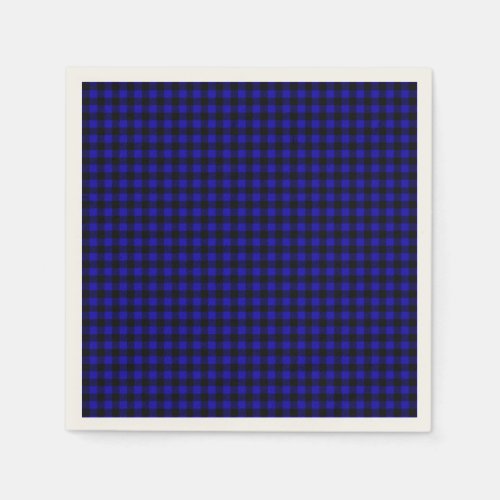 Blue Buffalo Plaid Paper Napkins