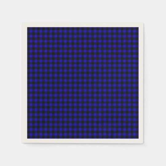 Blue Buffalo Plaid Paper Napkins