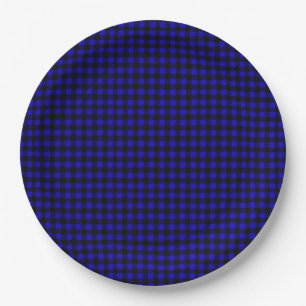 Blue Buffalo Plaid Rustic Cabin Picnic Paper Plates