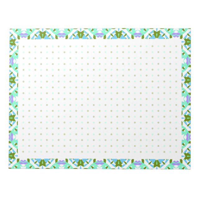 Blue BuJo Dot Grid Plan Habit Tracker Goal Planner Notepad (Front)