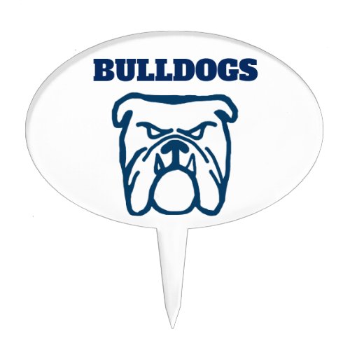 Blue Bulldog Cake Topper