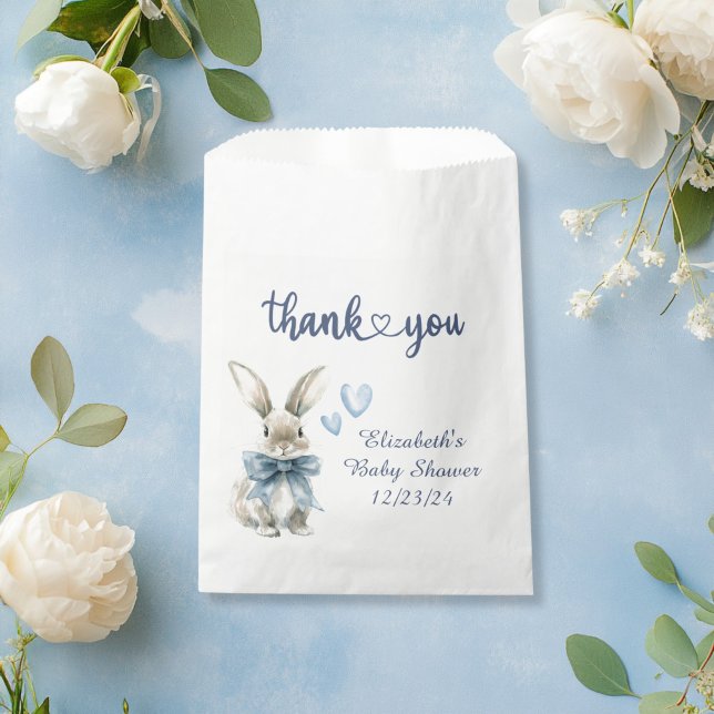 Blue Bunny Baby Shower  Favor Bag (Creator Uploaded)