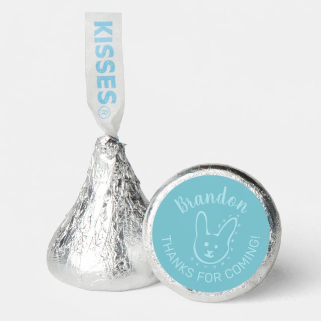Blue Bunny Baby Shower Hershey®'s Kisses® (Front)