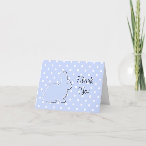 Blue Bunny Baby Thank You Note Card