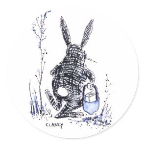 Blue Bunny Book sticker