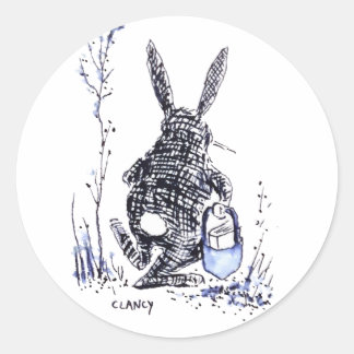 Blue Bunny Book sticker