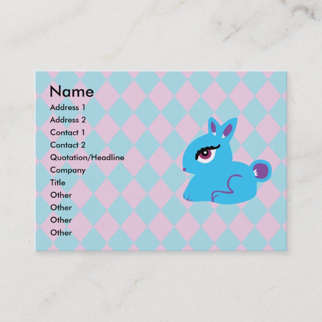 Blue Bunny Business Cards (Front)