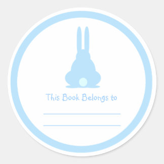 Blue Bunny Classic Round Sticker