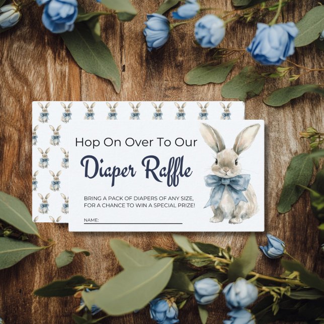Blue Bunny Diaper Raffle  Enclosure Card (Creator Uploaded)