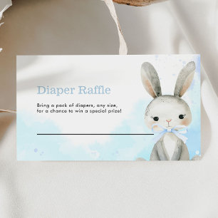 Blue Bunny Diaper Raffle Enclosure Card