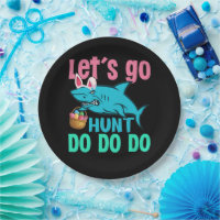 Blue Bunny Ears Shark Easter Egg Hunt