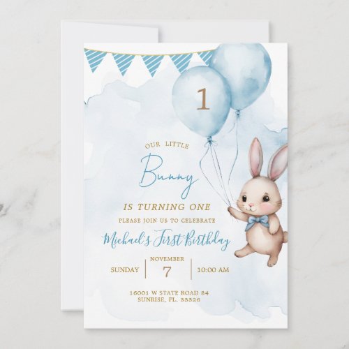 Blue Bunny Easter Birthday Party